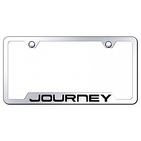 Automotive Gold License Plate Frame - Silver Stainless Steel - GFJOUEC