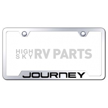 Automotive Gold License Plate Frame - Silver Stainless Steel - GFJOUEC