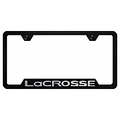 Automotive Gold License Plate Frame - Black Stainless Steel - GFLACREB