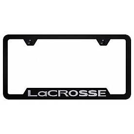 Automotive Gold License Plate Frame - Black Stainless Steel - GFLACREB