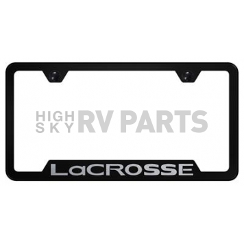 Automotive Gold License Plate Frame - Black Stainless Steel - GFLACREB
