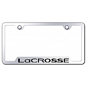 Automotive Gold License Plate Frame - Silver Stainless Steel - GFLACREC