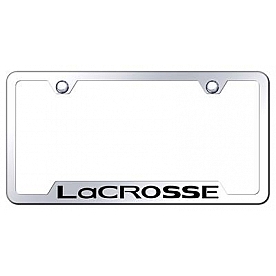 Automotive Gold License Plate Frame - Silver Stainless Steel - GFLACREC