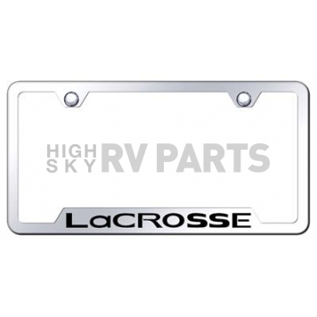 Automotive Gold License Plate Frame - Silver Stainless Steel - GFLACREC