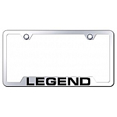 Automotive Gold License Plate Frame - Silver Stainless Steel - GFLEGEC