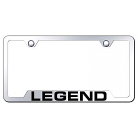 Automotive Gold License Plate Frame - Silver Stainless Steel - GFLEGEC