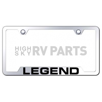 Automotive Gold License Plate Frame - Silver Stainless Steel - GFLEGEC