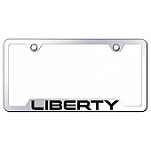 Automotive Gold License Plate Frame - Silver Stainless Steel - GFLIBEC