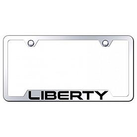 Automotive Gold License Plate Frame - Silver Stainless Steel - GFLIBEC