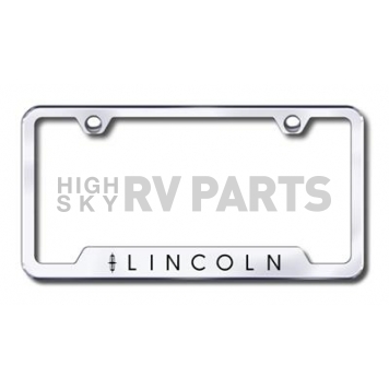Automotive Gold License Plate Frame - Silver Stainless Steel - GFLINEC