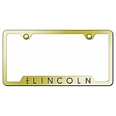 Automotive Gold License Plate Frame - Gold Stainless Steel - GFLINEG