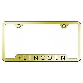 Automotive Gold License Plate Frame - Gold Stainless Steel - GFLINEG