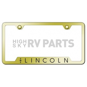 Automotive Gold License Plate Frame - Gold Stainless Steel - GFLINEG