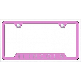 Automotive Gold License Plate Frame - Pink Stainless Steel - GFLINEP