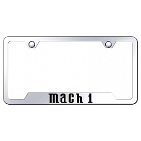 Automotive Gold License Plate Frame - Silver Stainless Steel - GFMACEC
