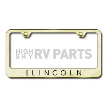 Automotive Gold License Plate Frame - Gold Stainless Steel - LFLINEG