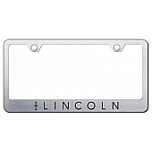 Automotive Gold License Plate Frame - Silver Stainless Steel - LFLINES
