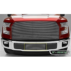 T-Rex Truck Products Bumper Grille Insert Horizontal Bar Polished Silver Aluminum - 25573