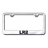 Automotive Gold License Plate Frame - Silver Stainless Steel - LFLR2EC