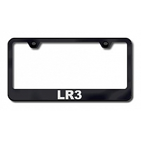 Automotive Gold License Plate Frame - Black Stainless Steel - LFLR3EB