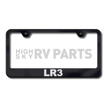 Automotive Gold License Plate Frame - Black Stainless Steel - LFLR3EB