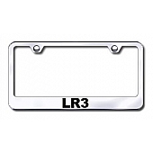 Automotive Gold License Plate Frame - Silver Stainless Steel - LFLR3EC
