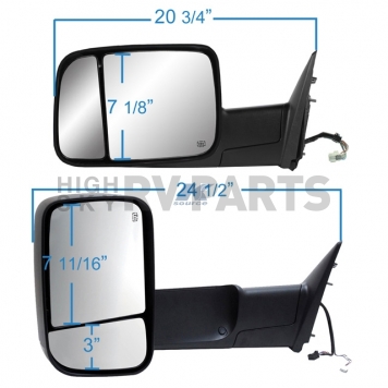 K-Source Exterior Towing Mirror Electric OEM Single - 60184C-2