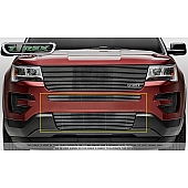 T-Rex Truck Products Bumper Grille Insert Overlay Polished Silver Aluminum - 25664