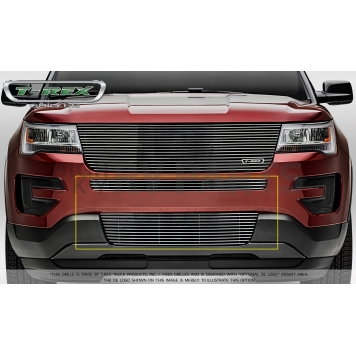 T-Rex Truck Products Bumper Grille Insert Overlay Polished Silver Aluminum - 25664