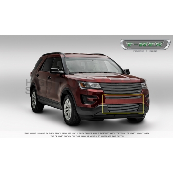T-Rex Truck Products Bumper Grille Insert Overlay Polished Silver Aluminum - 25664-1