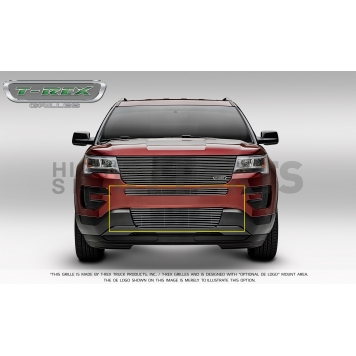 T-Rex Truck Products Bumper Grille Insert Overlay Polished Silver Aluminum - 25664-2
