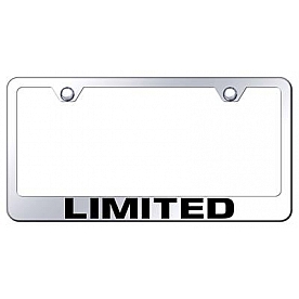 Automotive Gold License Plate Frame - Silver Stainless Steel - LFLTDEC