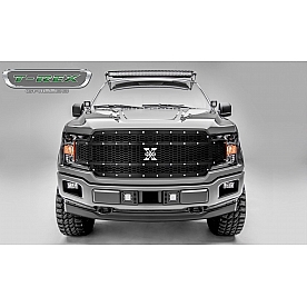 T-Rex Truck Products Grille Insert - Laser Cut Web Pattern Rectangular Black Powder Coated Steel - 7715841