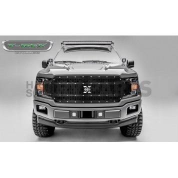 T-Rex Truck Products Grille Insert - Laser Cut Web Pattern Rectangular Black Powder Coated Steel - 7715841