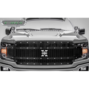 T-Rex Truck Products Grille Insert - Laser Cut Web Pattern Rectangular Black Powder Coated Steel - 7715841-1