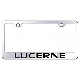 Automotive Gold License Plate Frame - Silver Stainless Steel - LFLUCEC