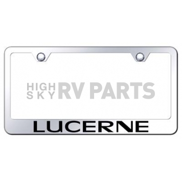 Automotive Gold License Plate Frame - Silver Stainless Steel - LFLUCEC
