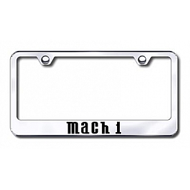 Automotive Gold License Plate Frame - Silver Stainless Steel - LFMACEC