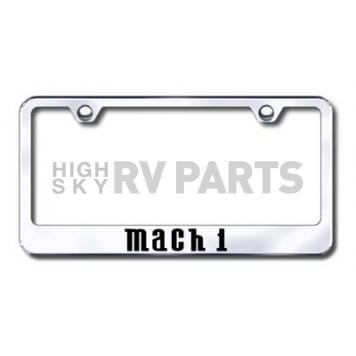 Automotive Gold License Plate Frame - Silver Stainless Steel - LFMACEC