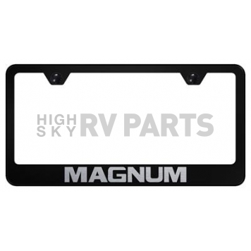 Automotive Gold License Plate Frame - Black Stainless Steel - LFMAGEB
