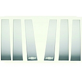 Putco Body Pillar Cover - Polished Stainless Steel Silver Set of 6 - 402617GM1