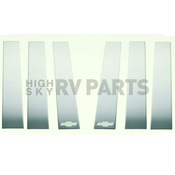 Putco Body Pillar Cover - Polished Stainless Steel Silver Set of 6 - 402617GM1