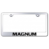 Automotive Gold License Plate Frame - Silver Stainless Steel - LFMAGEC