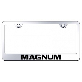 Automotive Gold License Plate Frame - Silver Stainless Steel - LFMAGEC