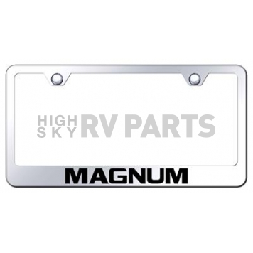 Automotive Gold License Plate Frame - Silver Stainless Steel - LFMAGEC
