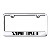 Automotive Gold License Plate Frame - Silver Stainless Steel - LFMALEC