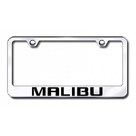 Automotive Gold License Plate Frame - Silver Stainless Steel - LFMALEC