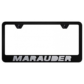 Automotive Gold License Plate Frame - Black Stainless Steel - LFMAREB