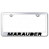 Automotive Gold License Plate Frame - Silver Stainless Steel - LFMAREC