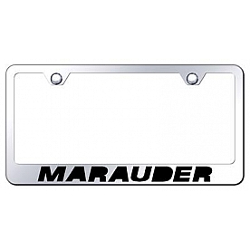 Automotive Gold License Plate Frame - Silver Stainless Steel - LFMAREC